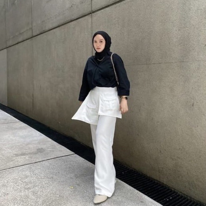 KULOT BESS PALAZO POCKET PANTS HIGHWAIST POCKET PANTS CELANA KULOT PANJANG WANITA KEKINIAN POCKET PA