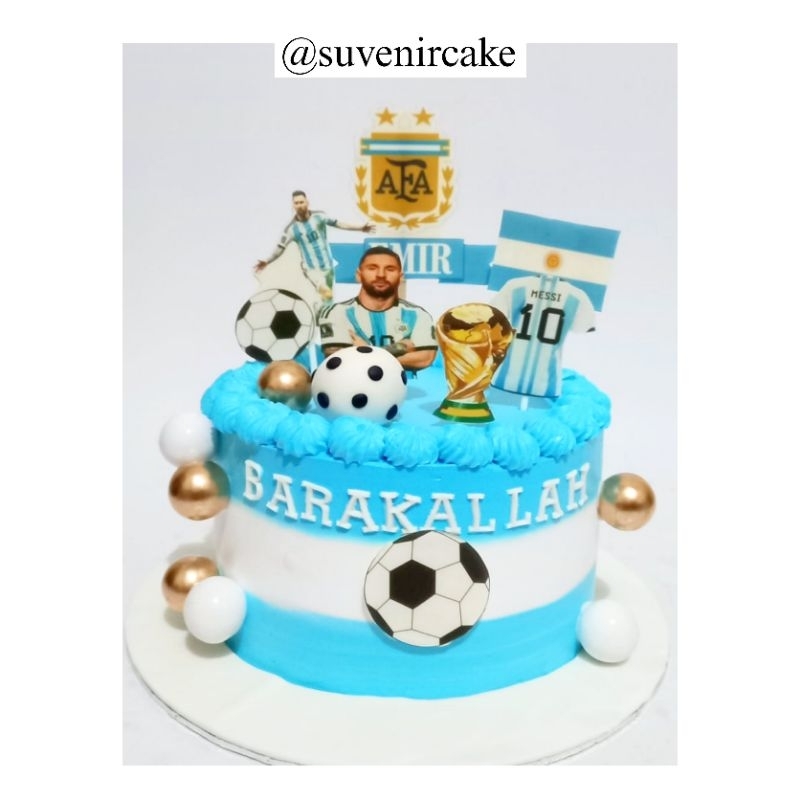 

Cake messi/messi cake/kue ulang tahun messi/kue ultah messi/argentina cake