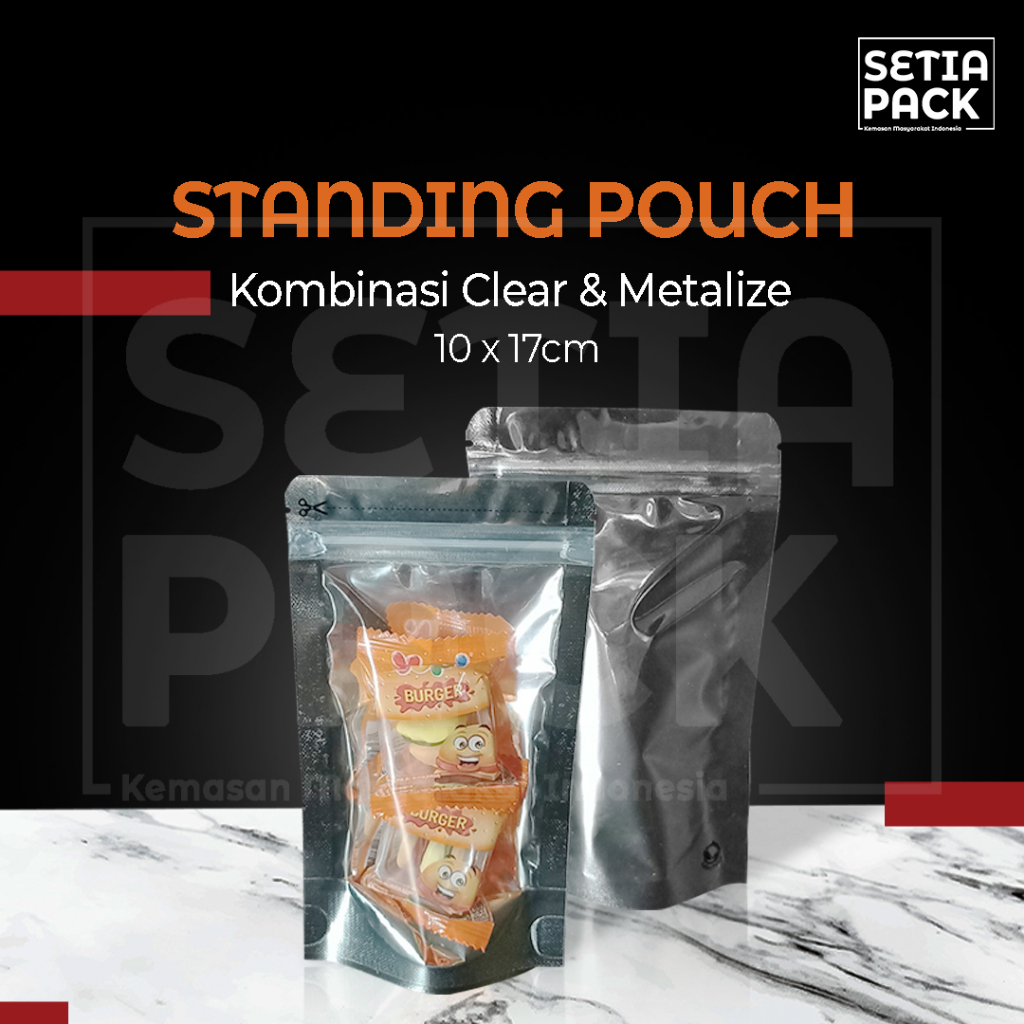 Standing Pouch Transmetz 10 x 17cm 50Pcs