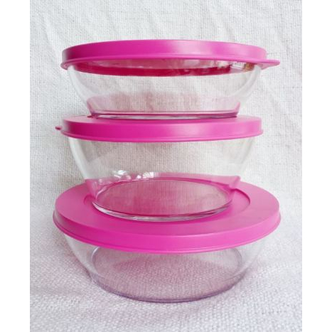 HARGA SUPER MURAH DISINI CLEAR BOWL TUPPERWARE / MANGKOK KRISTAL TUPPERWARE piring mangkuk wadah pen