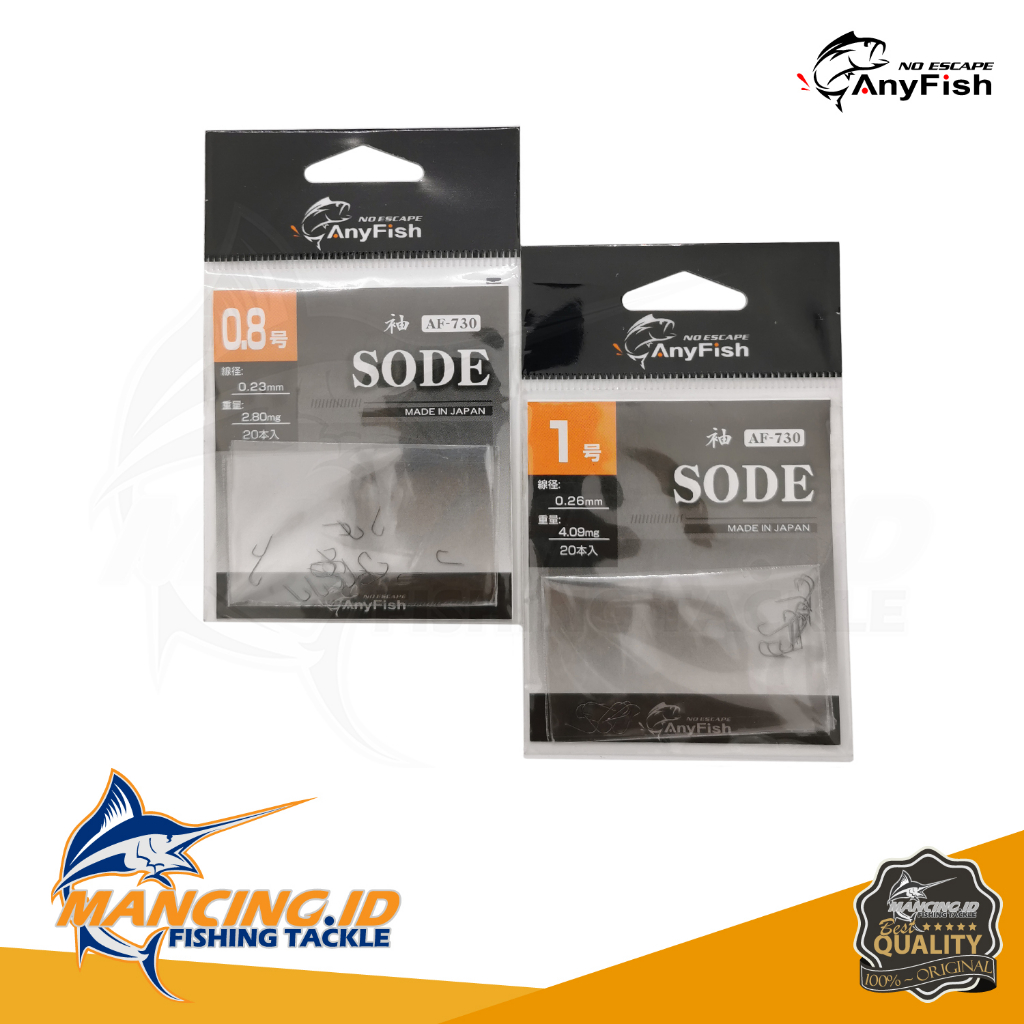 Anyfish SODE AF-730 carbon Hook Kail Pancing Tanpa Lubang/Pipih