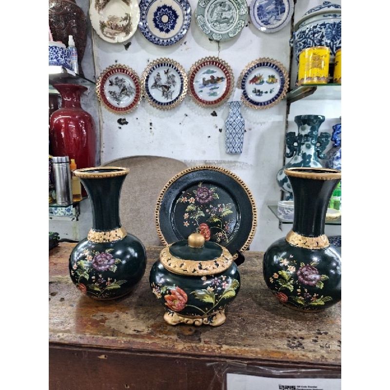 Vas keramik set | Keramik pajangan set | Keramik cina | vase bunga