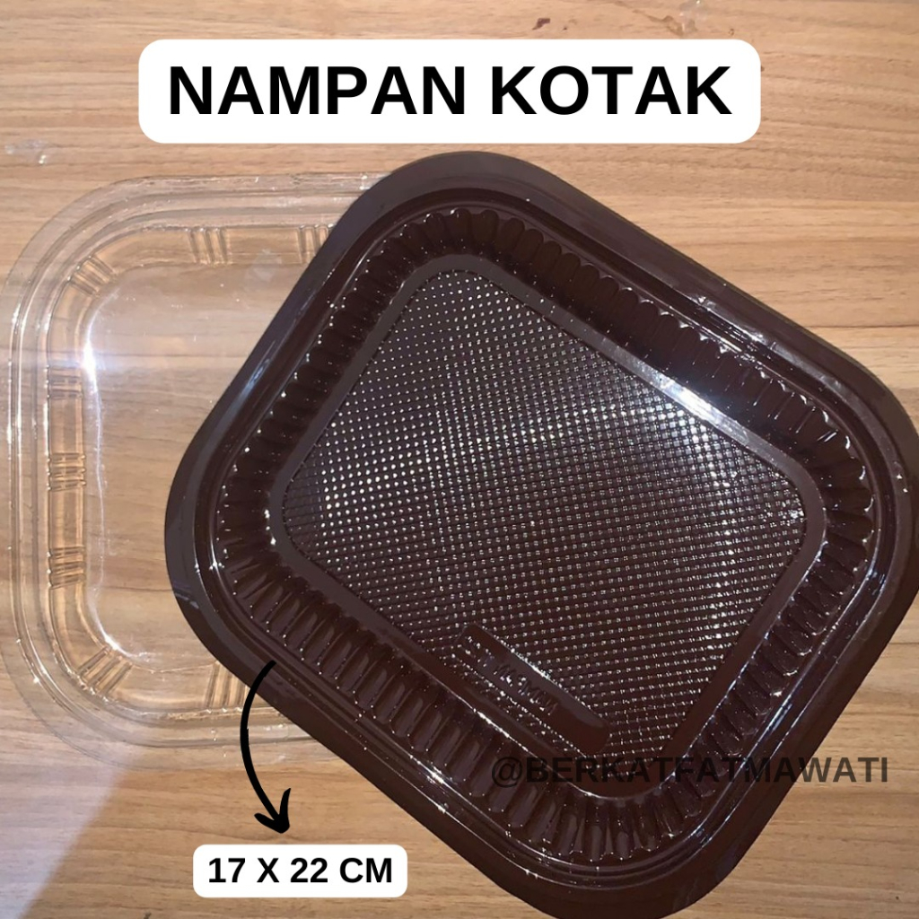 MIKA NAMPAN KUE / TRAY NAMPAN KOTAK COKLAT / PCS