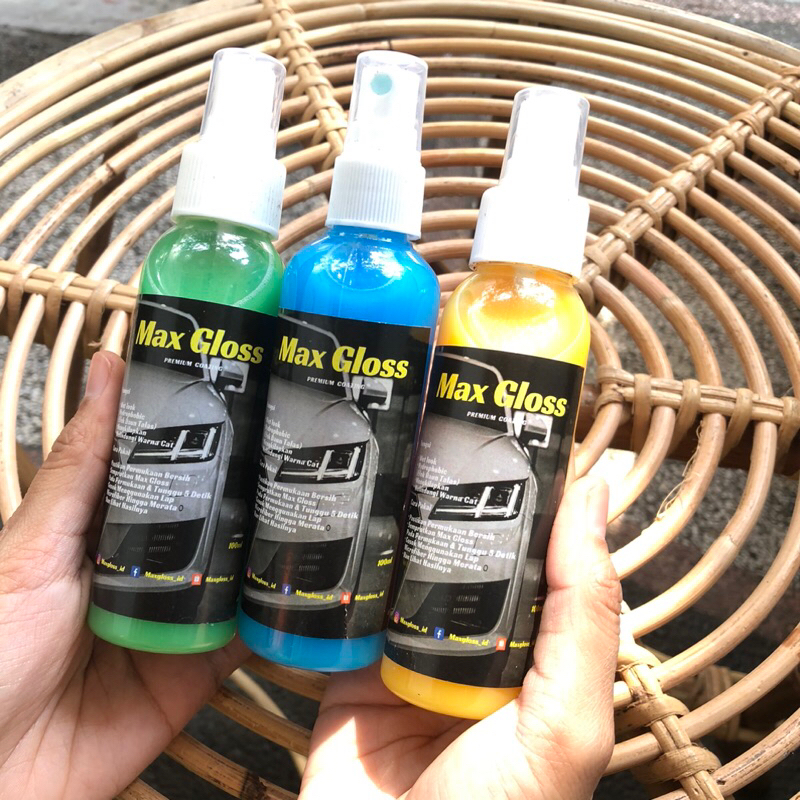 MAXGLOSS COATING PENGKILAP BODY MOBIL/ PENGKILAP SEPEDA MOTOR/ PERNIS MOBIL/ PERNIS SEPEDA MOTOR/ PE