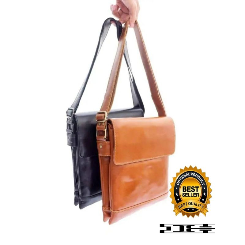 Tas Selempang Pria Asli Kulit 100% - Tas Selempang Pria Kulit Asli Garut