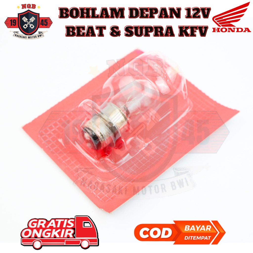 lampu depan motor beat - lampu depan beat carbu - lampu beat fi depan - Bohlam lampu depan Honda 12V