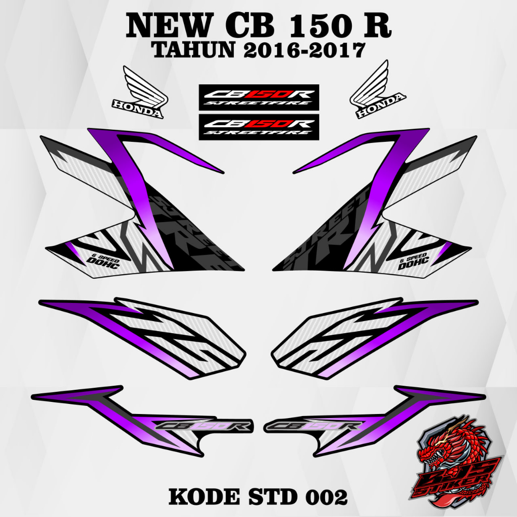 Striping new cb 150 r v2 - Stiker Decal NEW CB 150 R CB 150R KODE STD 002