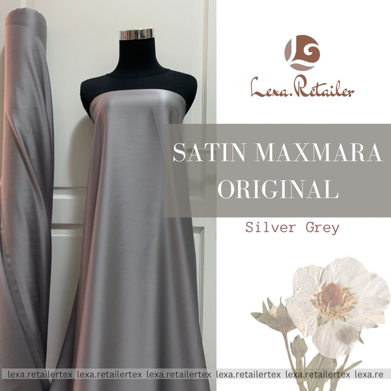 1/2 Meter Bahan Kain Satin Maxmaraa Original Pure Silk Luxury | Furing Satin | Bahan Furing | Seraga