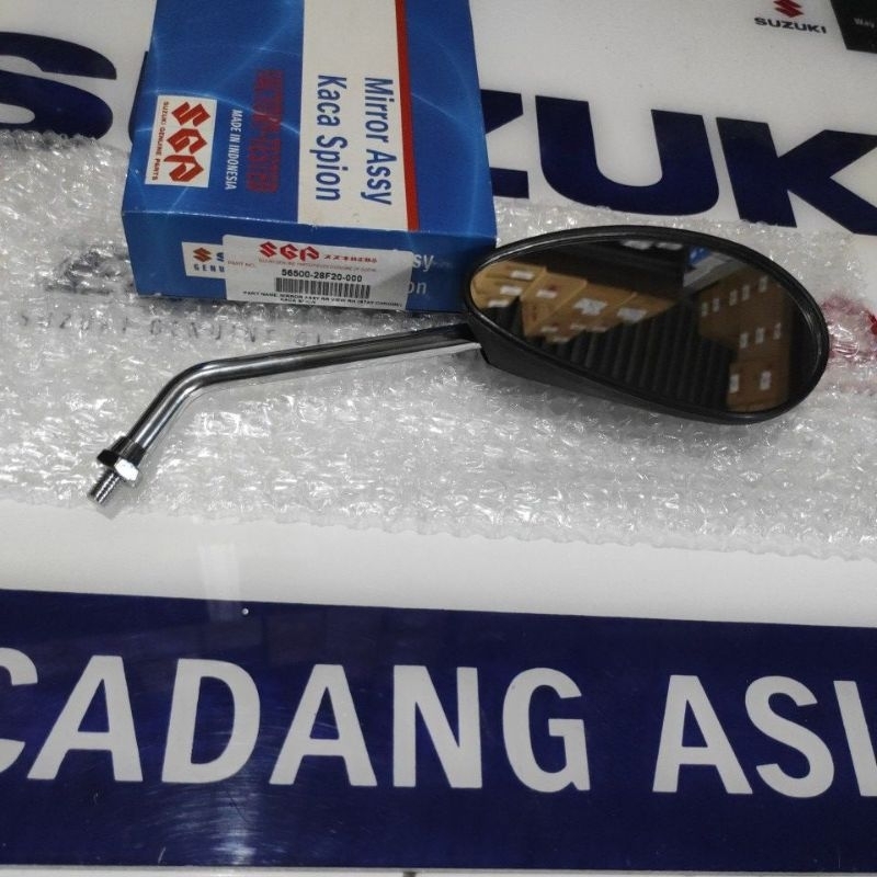 kaca spion kanan satria Fu old karbu drat 12 batang chrome original SGP 56500-28F20