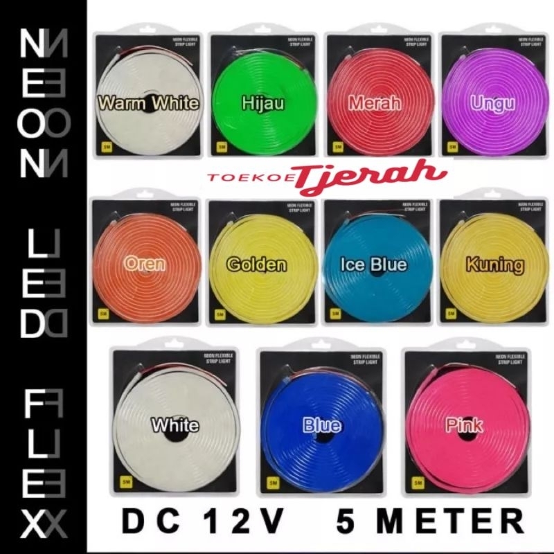 LAMPU NEON FLEX SELANG LED 5M DC 12V