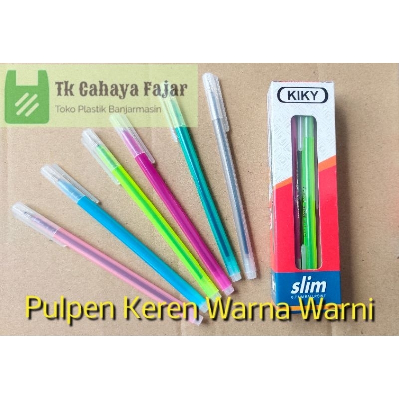 

Pulpen Hitam Warna Warni Kiky Slim 07 Tebal