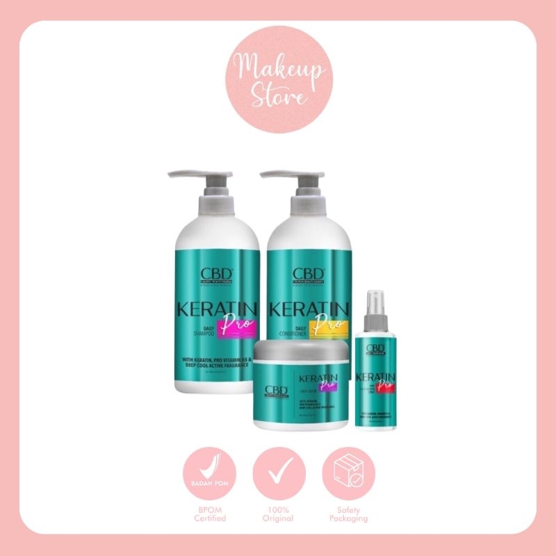 CBD Keratin Pro Paket 4 in 1 Hair Mask + Vitamin + Shampoo + Conditioner