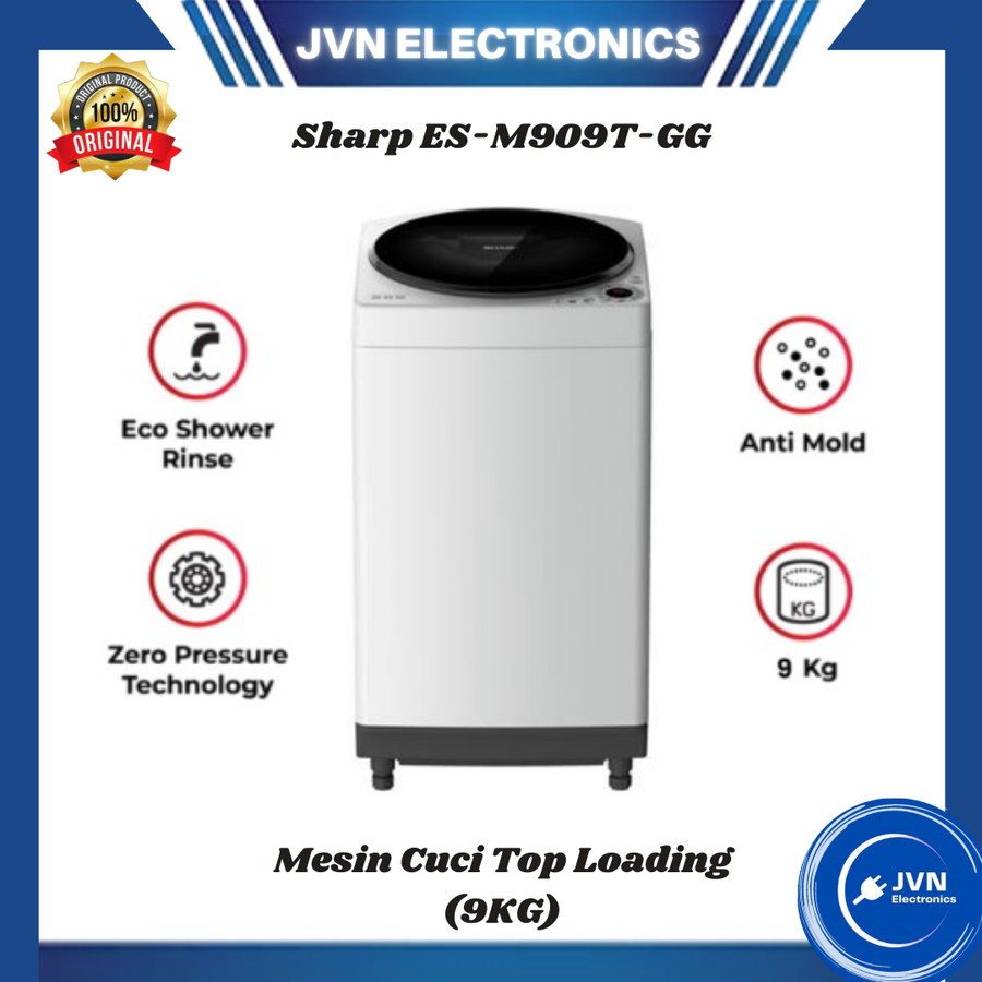 Mesin Cuci Top Loading Sharp ES-M909T-GG 9KG