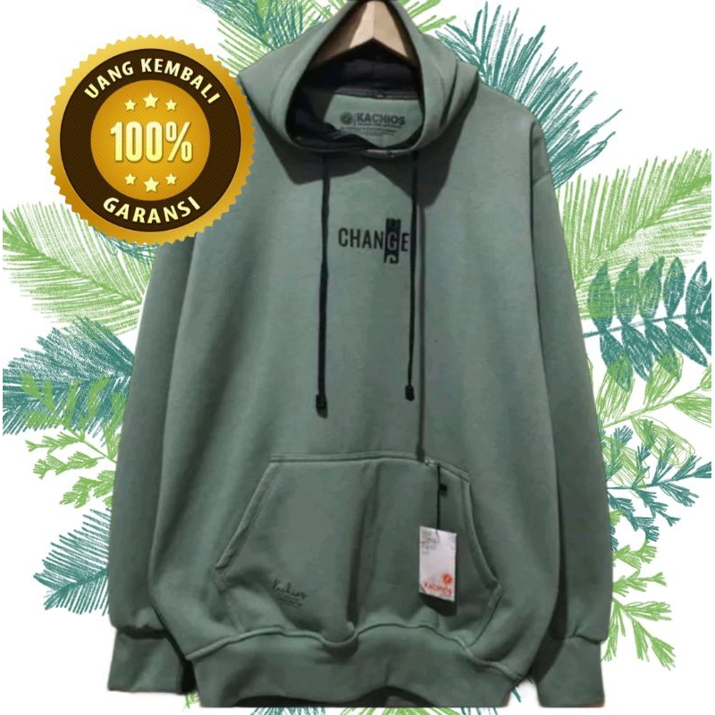 Sweater Hoodie Pria Wanita Distro Kachios Bahan Cotton Flecce Sedia Big Size Jaket distro switer dis