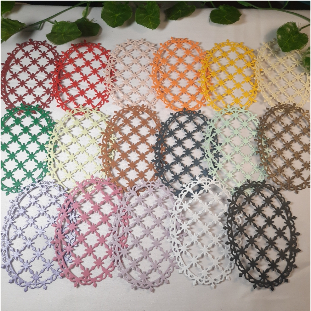 

[1 SET ISI 5 PCS] DieCut Frame Oval Motif for Decorating Scrapbook / Journaling / DIY / Journal Art