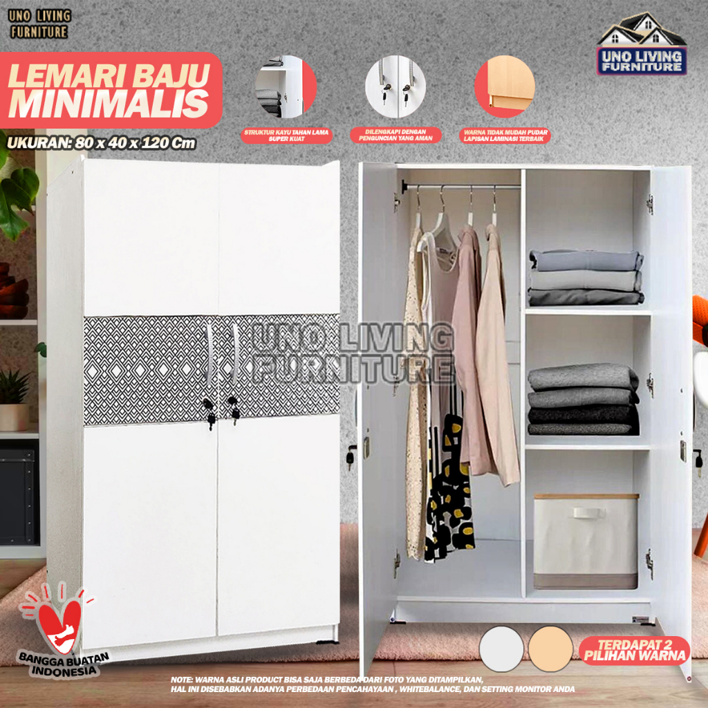 LEMARI PAKAIAN KAYU BABY LOCKER MINIMALIS BL05 LEMARI GANTUNGAN LEMARI KAYU MINIMALIS LEMARI PAKAIAN