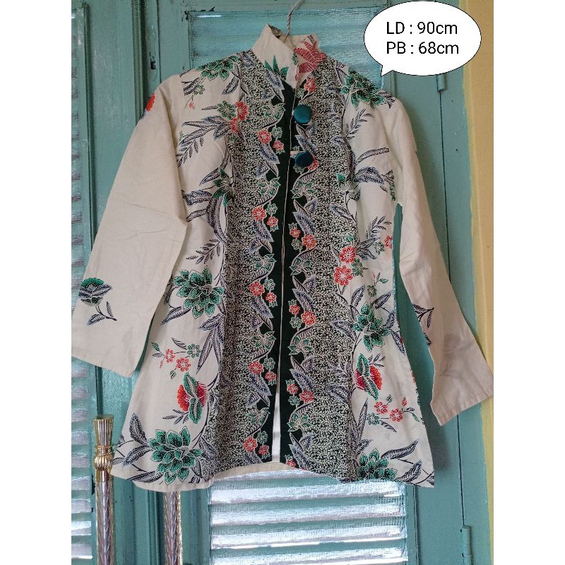 Preloved Atasan Batik Wanita, Batik Murah, Batik lengan panjang, Batik kerja