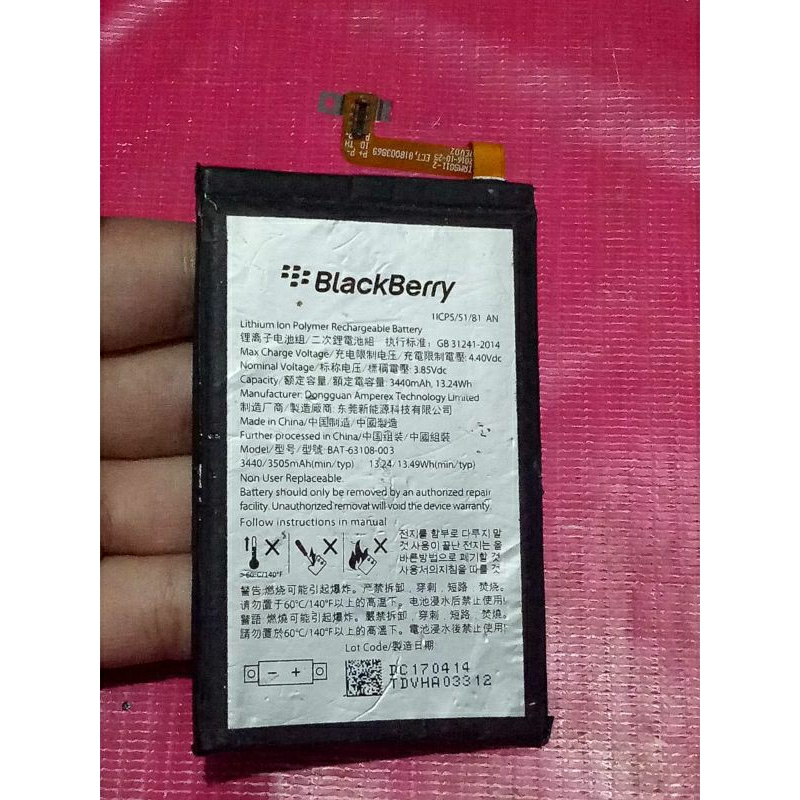 BATERAI BEKAS BLACKBERRY KEYONE/BAT-63108-003