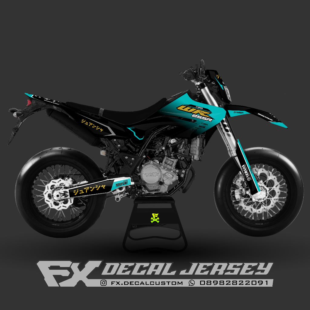 DECAL STIKER TRAIL WR 155 SUPERMOTO DESAIN GRATIS