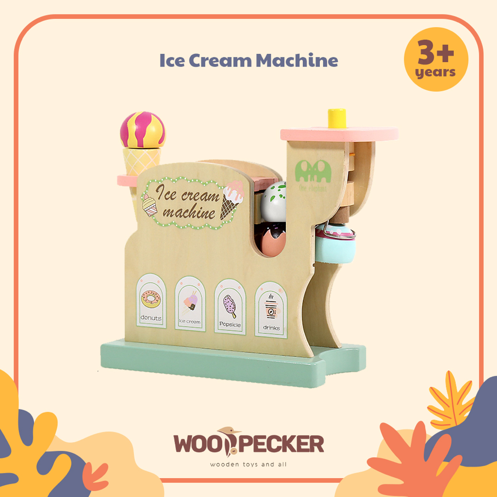 Woodpecker - Mainan mesin pembuat es krim kayu ice cream