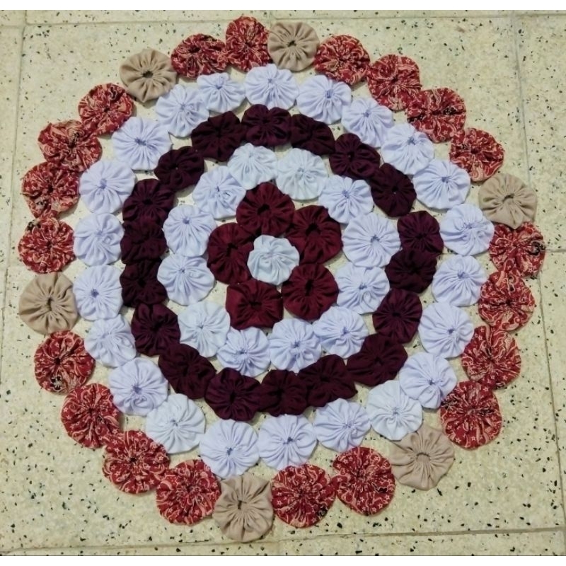 taplak kain perca bundar ukuran 50cm