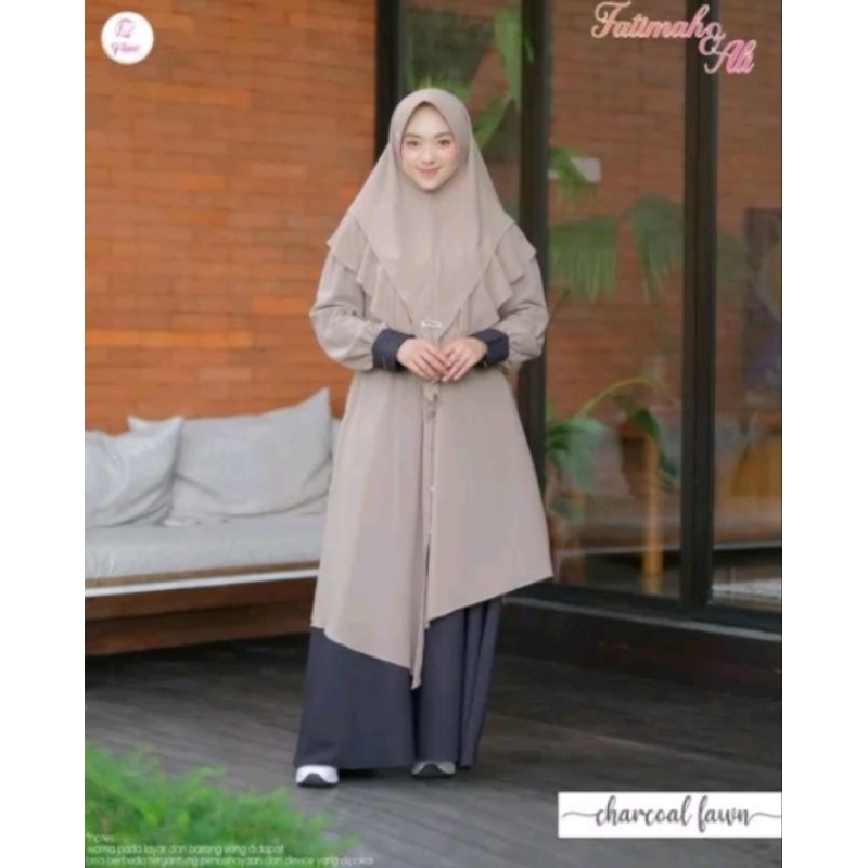 FATIMAH ALI FAMILY SERIES CHARCOAL FAWN | FAUZ HIJAB | SARIMBIT
