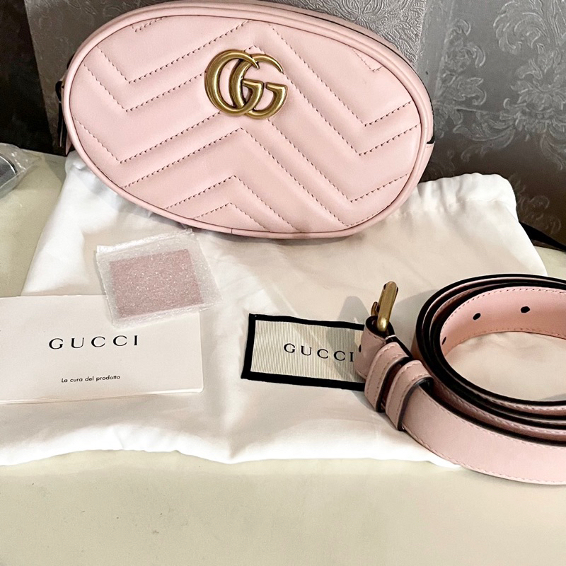 Authentic Gucci Belt Gucci Waist Bag Nude Pink