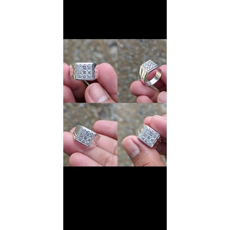 cincin pria berlian Asli / cincin cowo full berlian sangat murah d kls nya gratis memo lab dan box c