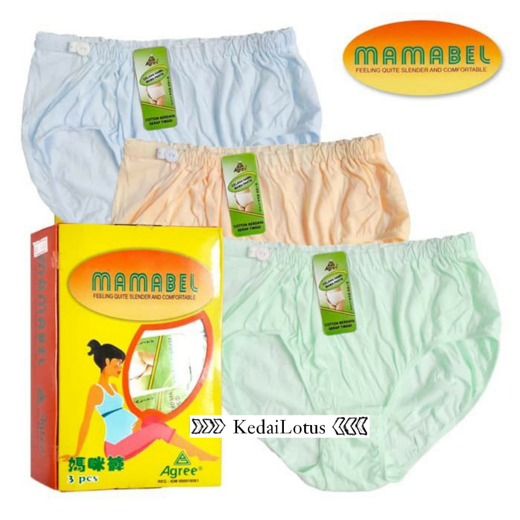 3 PCS - CELANA DALAM HAMIL MAMABEL AGREE H 514/ CD IBU HAMIL /CD MATERNITY XL-XXL JUMBO