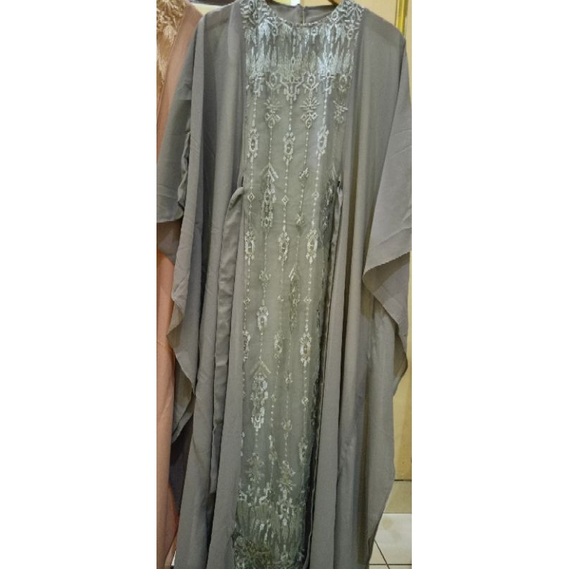 Kaftan ceruty mix tile brukat