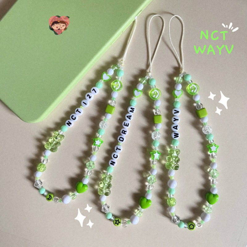 NCT WAYV Beaded Phone Strap | NCT 127 NCT DREAM WAYV | Gantungan Hp Manik Manik | Aksesoris Hp Tas K