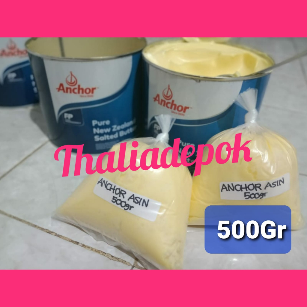 

ANCHOR BUTTER ASIN KEMASAN ECER 500GR ROTI/CAKE/ANEKA KUE DLL