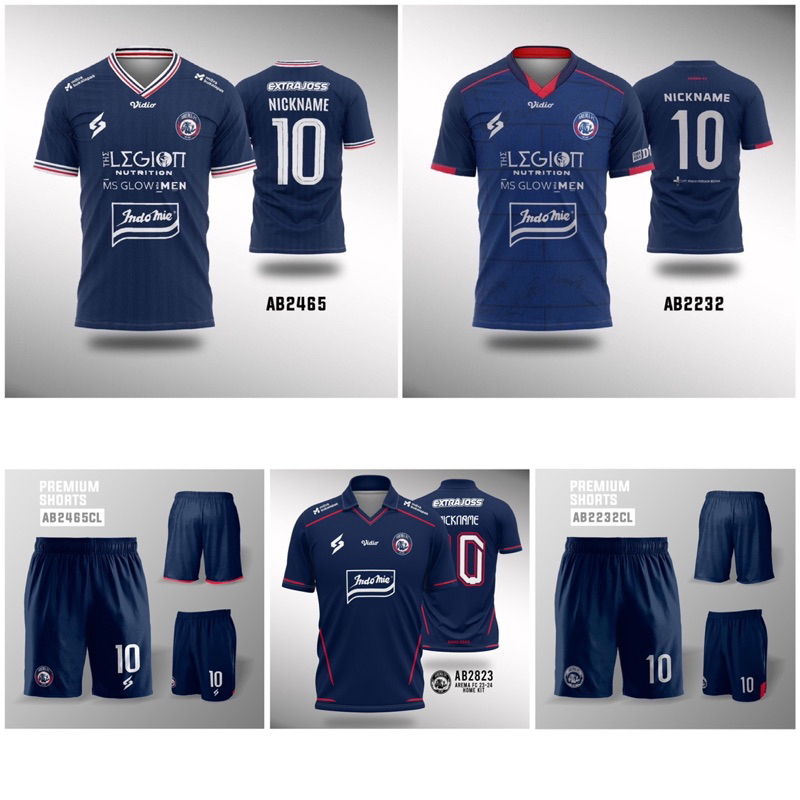 Kaos Jersey Arema FC 2021 2022 2023 - Home Sepak Bola Malang Indonesia Baju Olahraga Terbaru Setelan