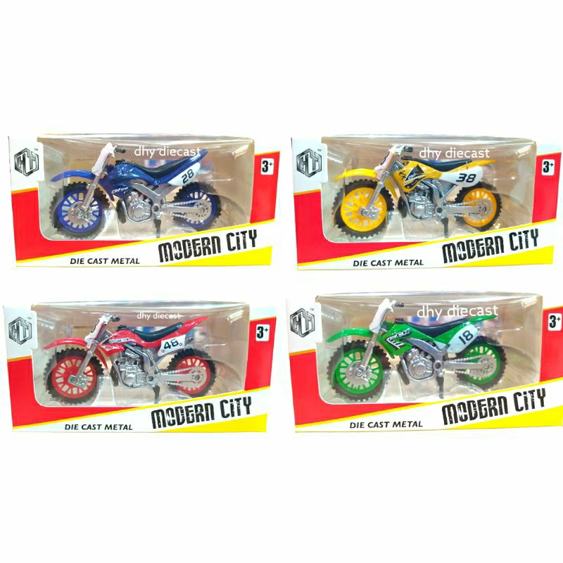 Diecast Motor Trail Motor Cross Miniatur Motor  YAMAHA KAWASAKI SUZUKI HONDA Max Energy MOGE DUCATI 