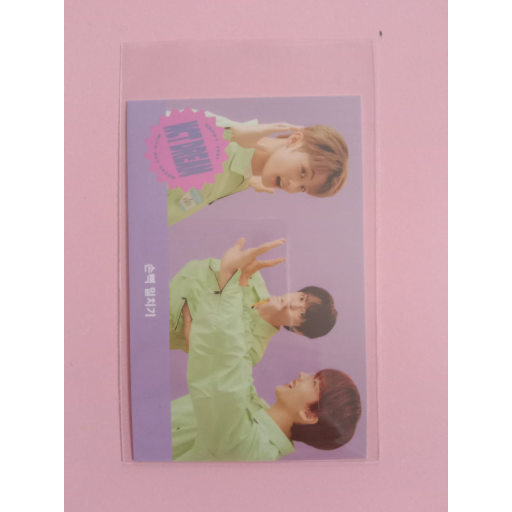 game card sg21 grup nct dream jisung chenle mark official