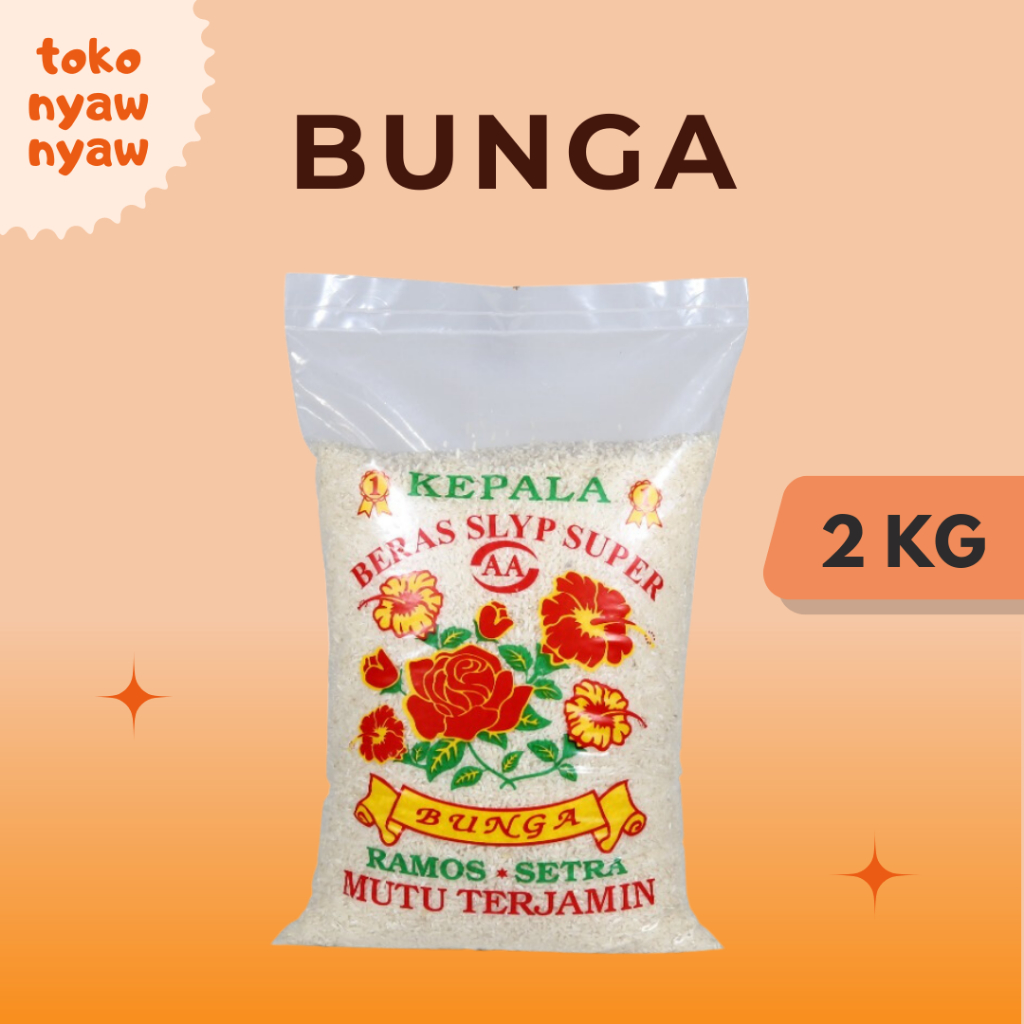 

Beras Bunga 2 kg / Beras Bunga 2kg / Beras Ramos Murah 2kg Sumbangan Beras Fitrah / Beras Ramos 2kg