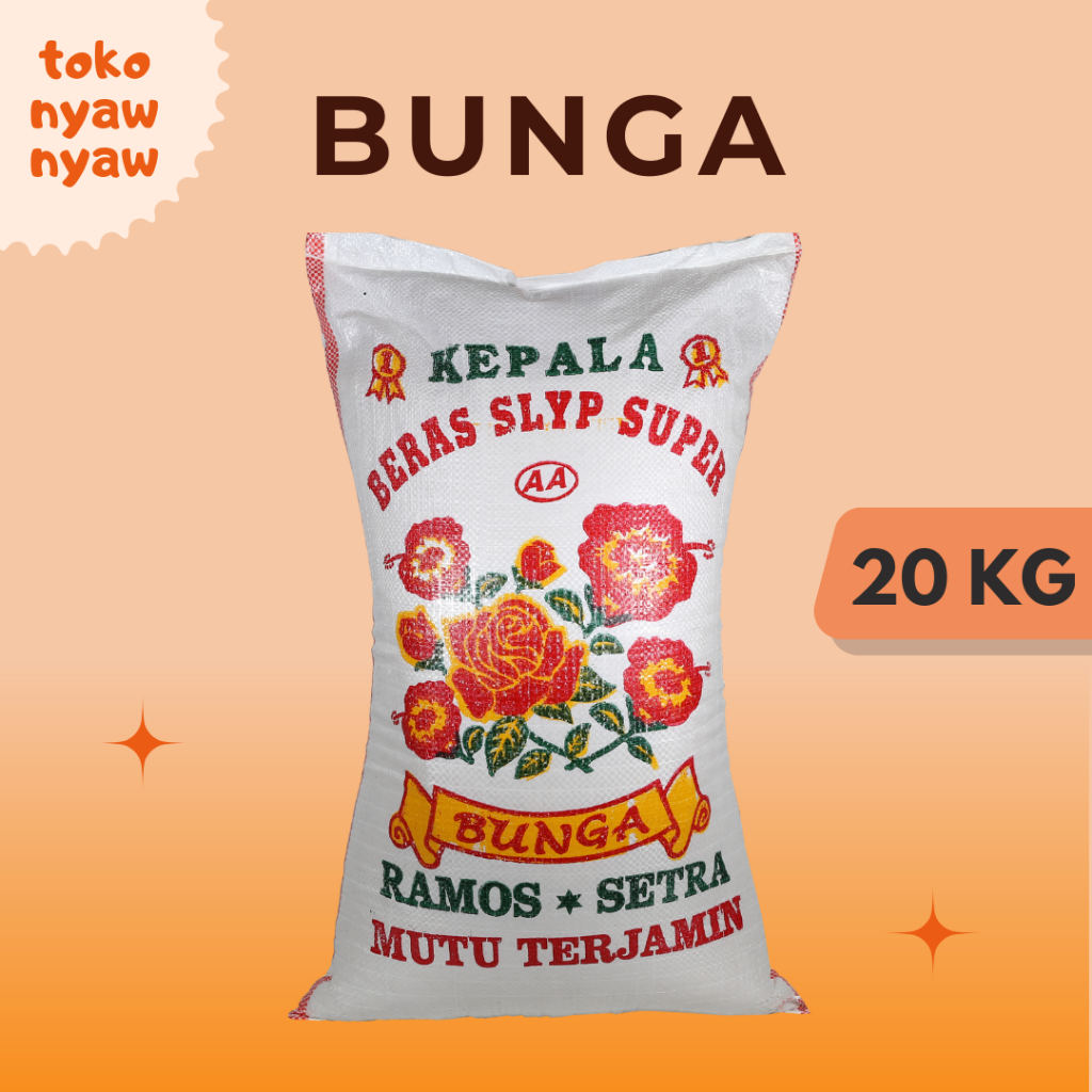 

Beras ramos bunga 20kg - Nyaw Nyaw