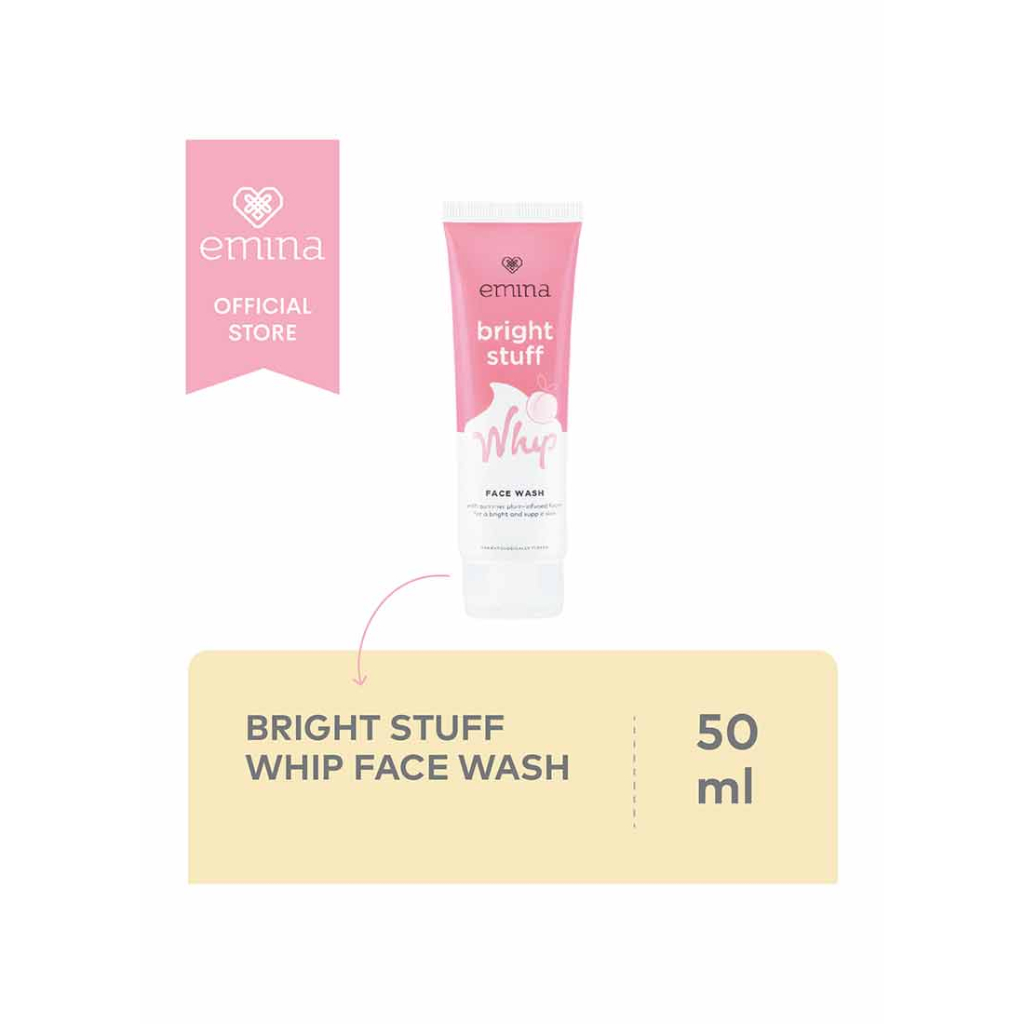 [ SKINMED ] ~ Emina bright stuff whip face wash 50ml - sabun muka cerah glowing