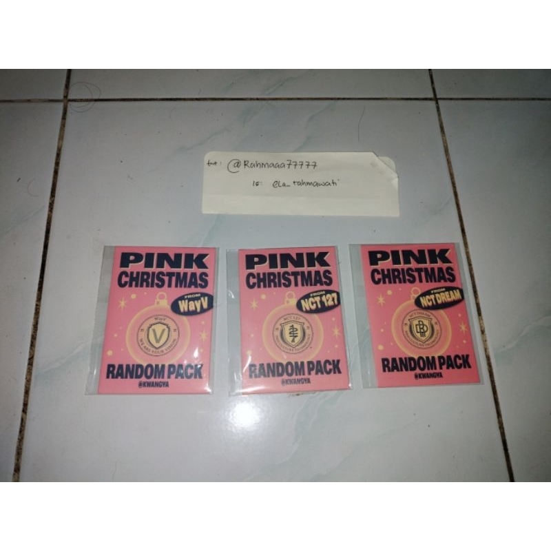 (SALE) pink Christmas nct dream nct 127 wayv sealed, pola jaemin, renjun smstore, renjun sanrio, ren