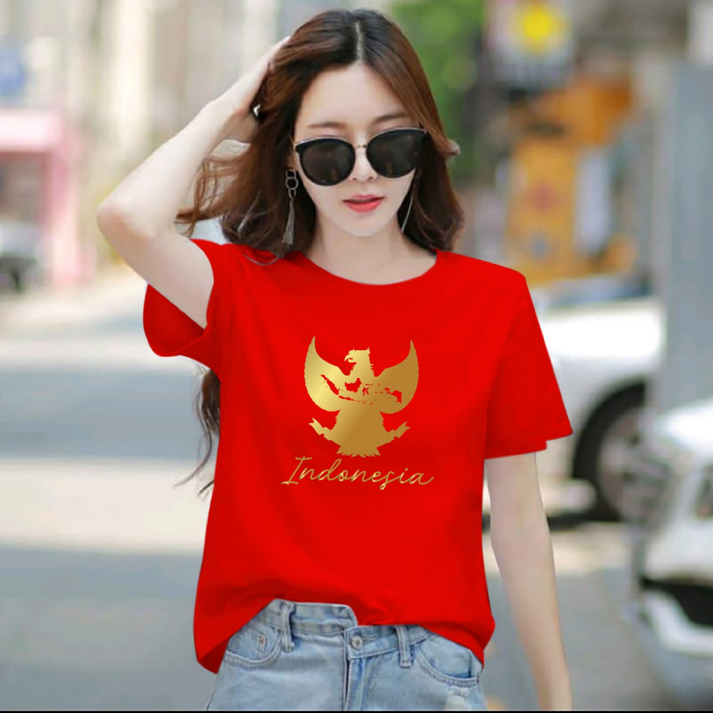 collection_aqilla BISA COD ~ BAJU GARUDA EMAS LENGAN PENDEK TERBARU-KAOS WANITA LENGAN PENDEK KEREN 