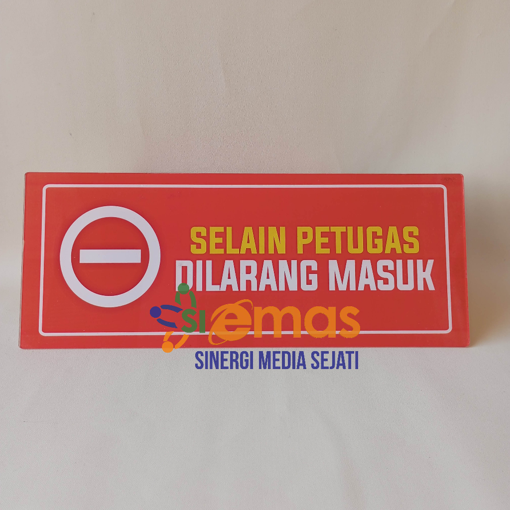 

Akrilik Tempel Selain Petugas Dilarang Masuk | Akrilik Dinding Selain Petugas Dilarang Masuk