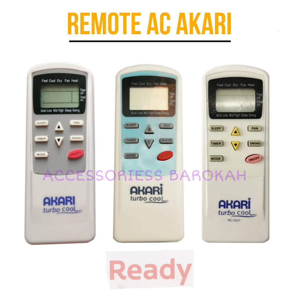 Remote AC AKARI ORIGINAL RC-055T NEW