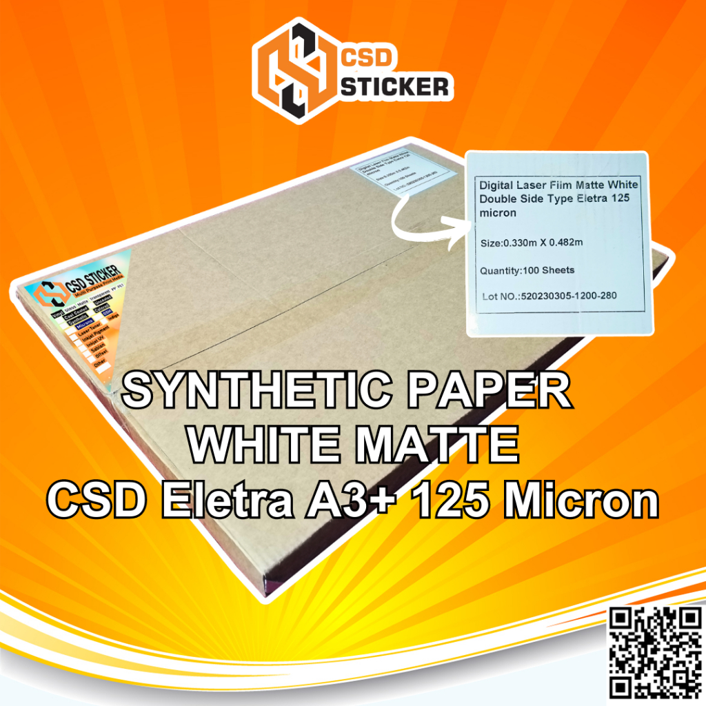 

Synthetic CSD Eletra 125 White Paper seperti LMO/YUPO 125 Micron Pack