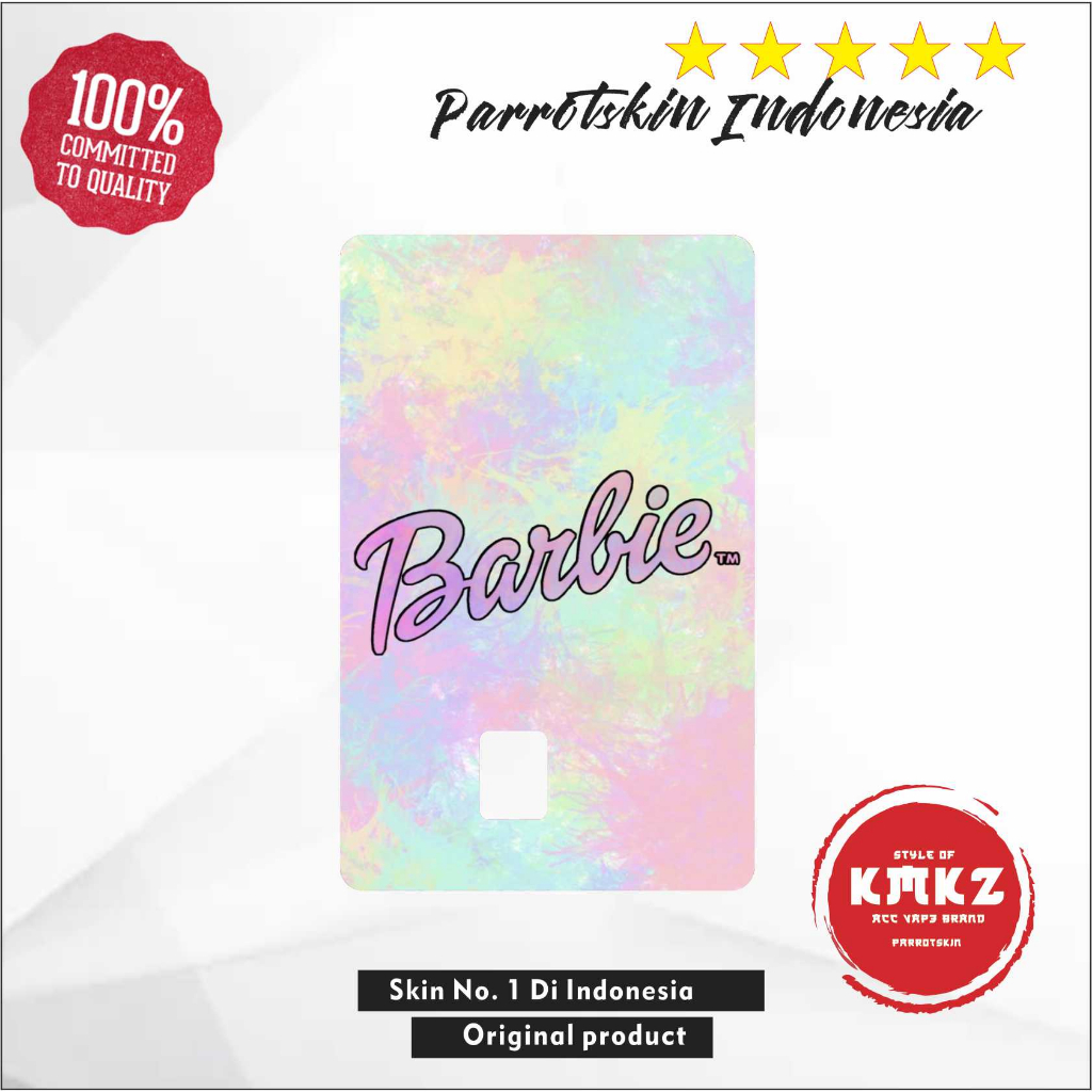 

Skin Card Barbie edition Emoney Flazz Tapcash ATM Debit Credit custom Sticker Skin Card Vinyl