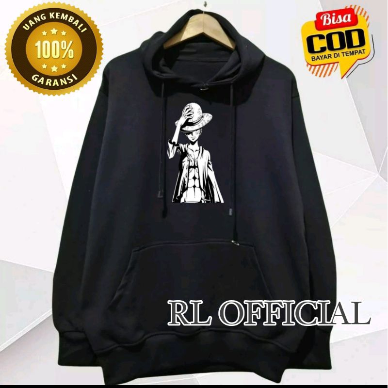 Sweater Hoodie One Piece ORI Bandung Bisa COD Bahan Cotton Fleece Tebal Hoodie Pria Hoodie Wanita Sw