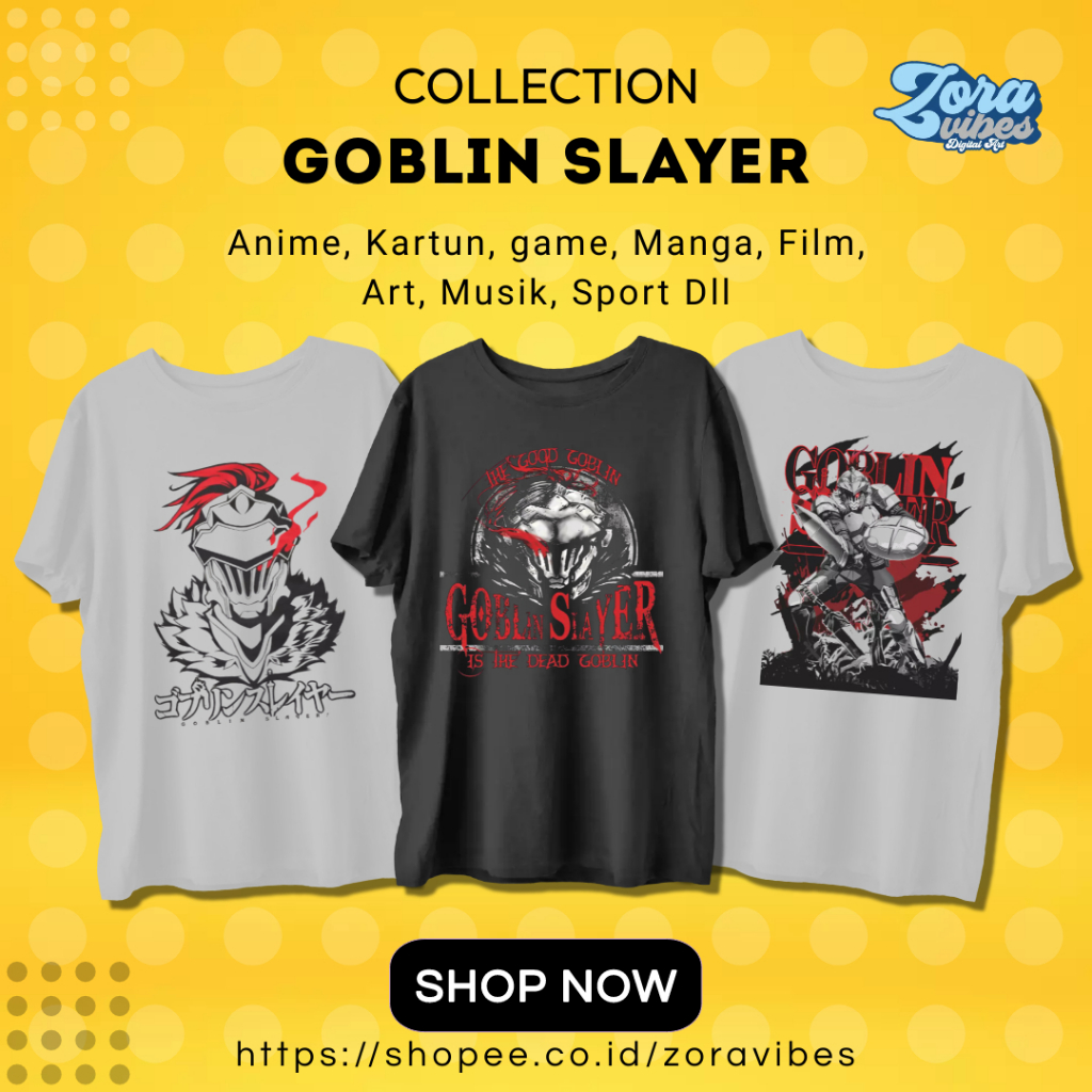Kaos Anime Goblin Slayer T-shirt Anime Goblin Slayer 30s