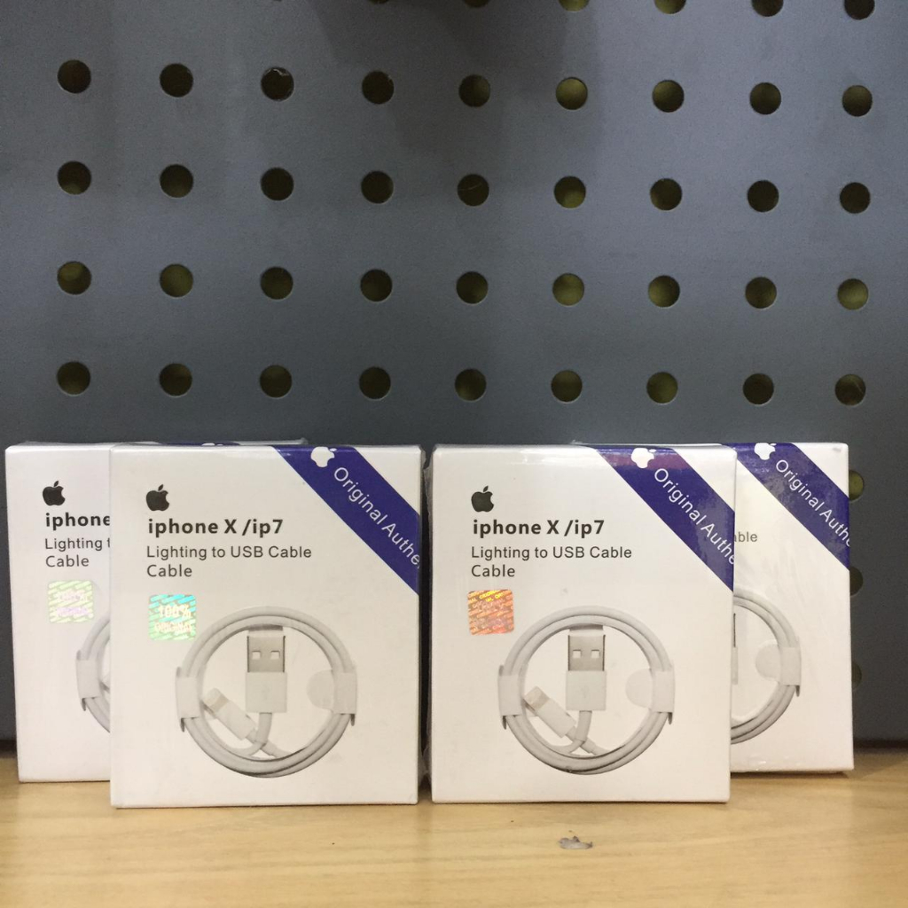 Kabel data kabel charger lightning to usb for iphone x / iphone 7 original - best quality