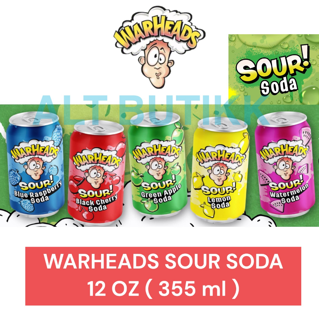 

WARHEADS SOUR SODA 355 ML | WARHEAD FLAVORED SOFT DRINK | PRODUCT OF USA