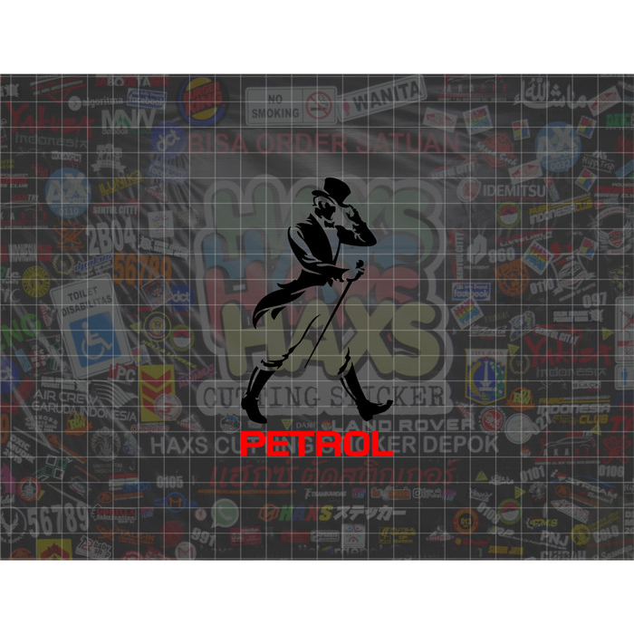 Cutting Sticker Johnnie Walker Ukuran 6 cm untuk tutup tanki mobil