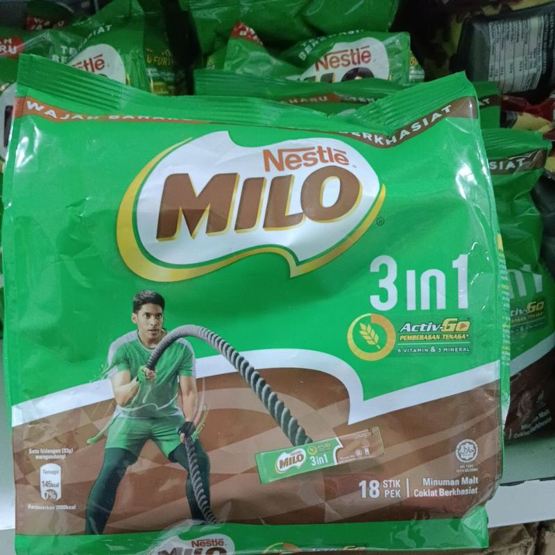 

Milo 3 in 1 milo stik milo saset